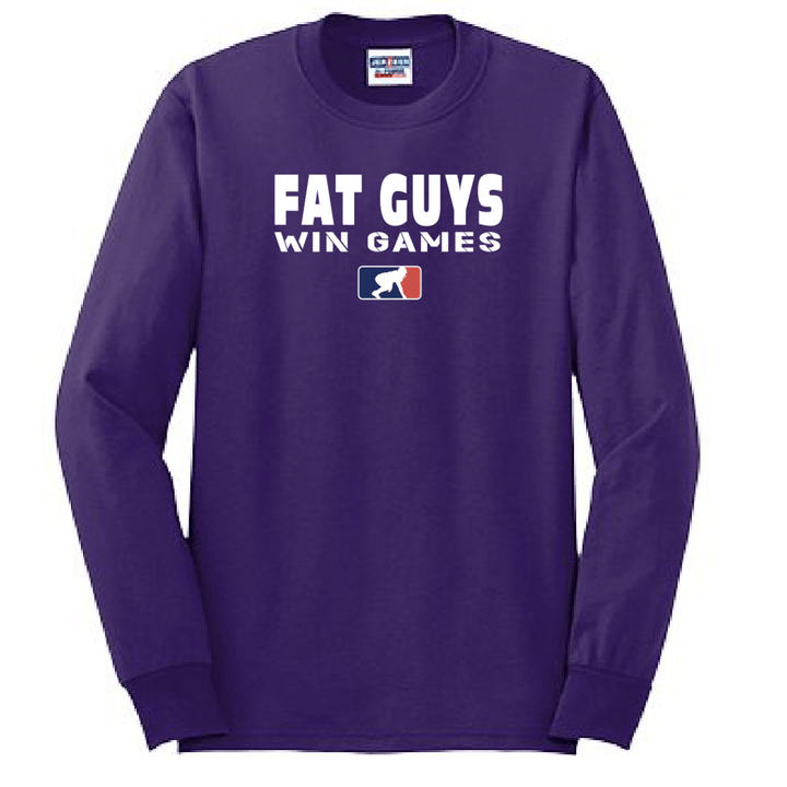 FAT GUYS WIN GAMES - Long Sleeve T-Shirt
