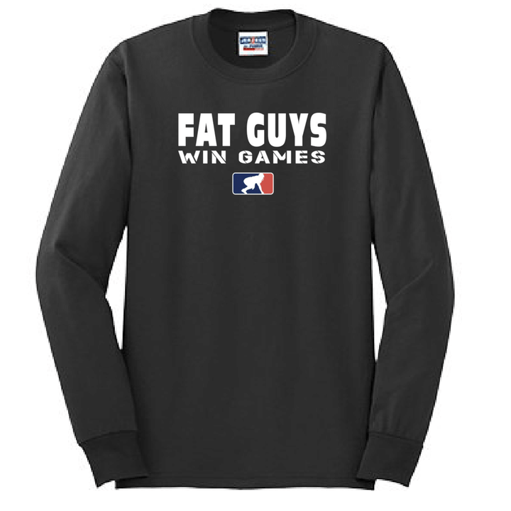 FAT GUYS WIN GAMES - Long Sleeve T-Shirt