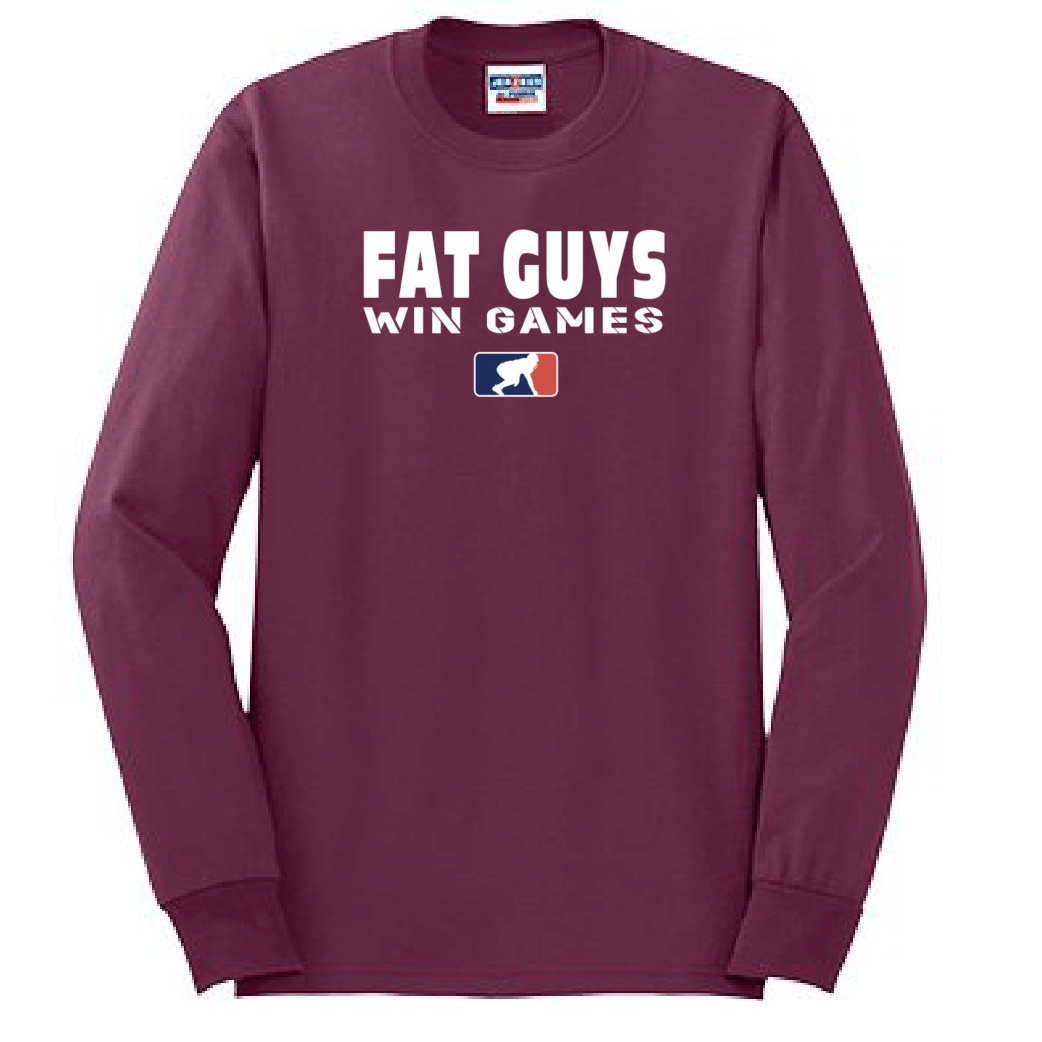 FAT GUYS WIN GAMES - Long Sleeve T-Shirt
