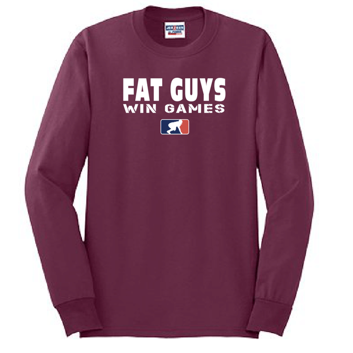 FAT GUYS WIN GAMES - Long Sleeve T-Shirt