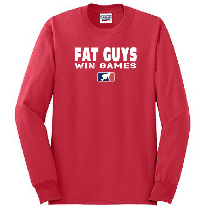 FAT GUYS WIN GAMES - Long Sleeve T-Shirt