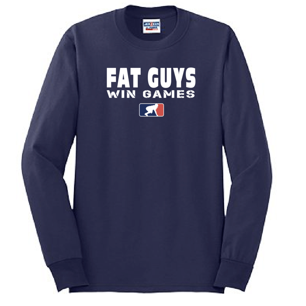 FAT GUYS WIN GAMES - Long Sleeve T-Shirt