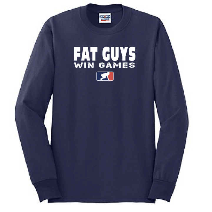 FAT GUYS WIN GAMES - Long Sleeve T-Shirt