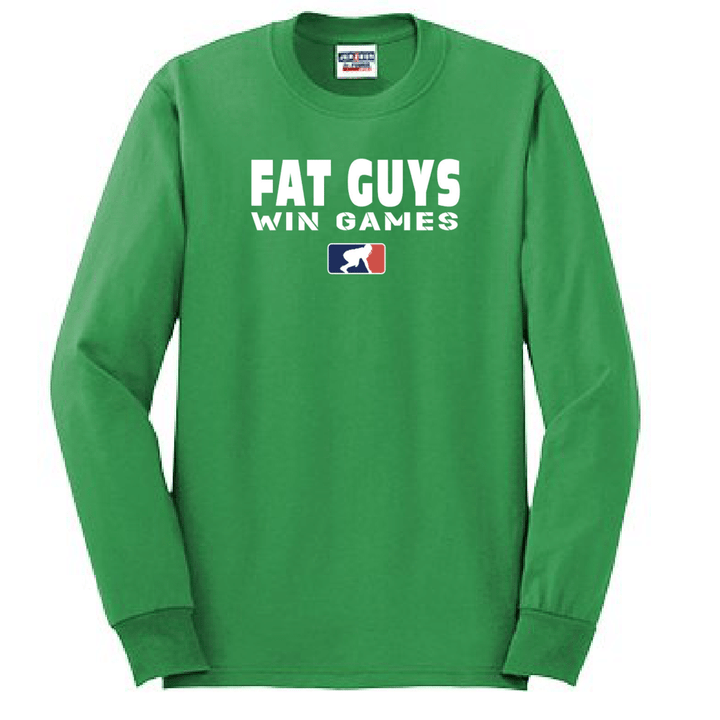 FAT GUYS WIN GAMES - Long Sleeve T-Shirt