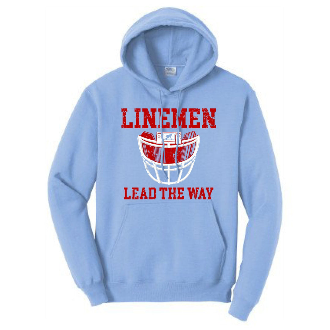 LINEMEN LEAD THE WAY (Red) - Hoodie