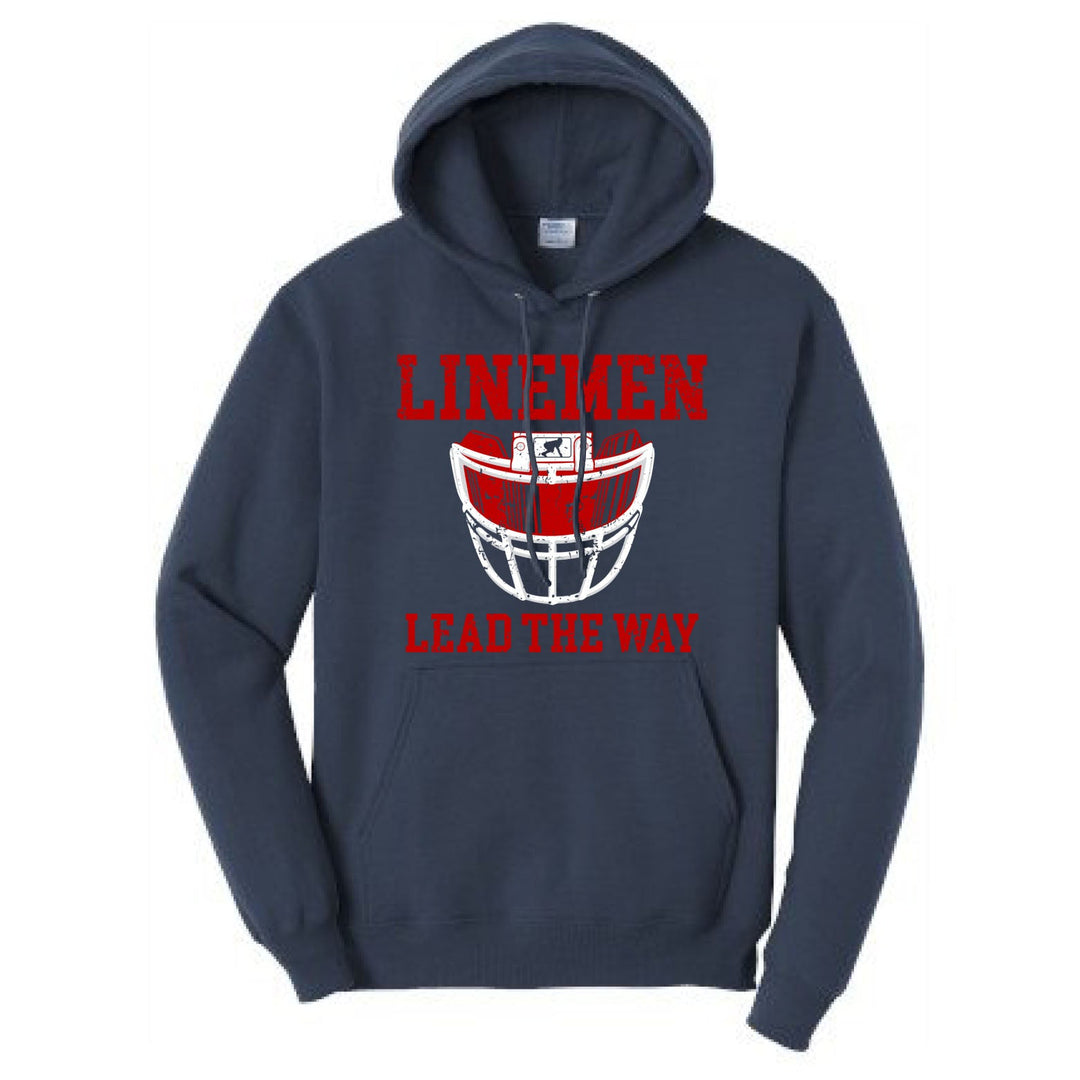 LINEMEN LEAD THE WAY (Red) - Hoodie