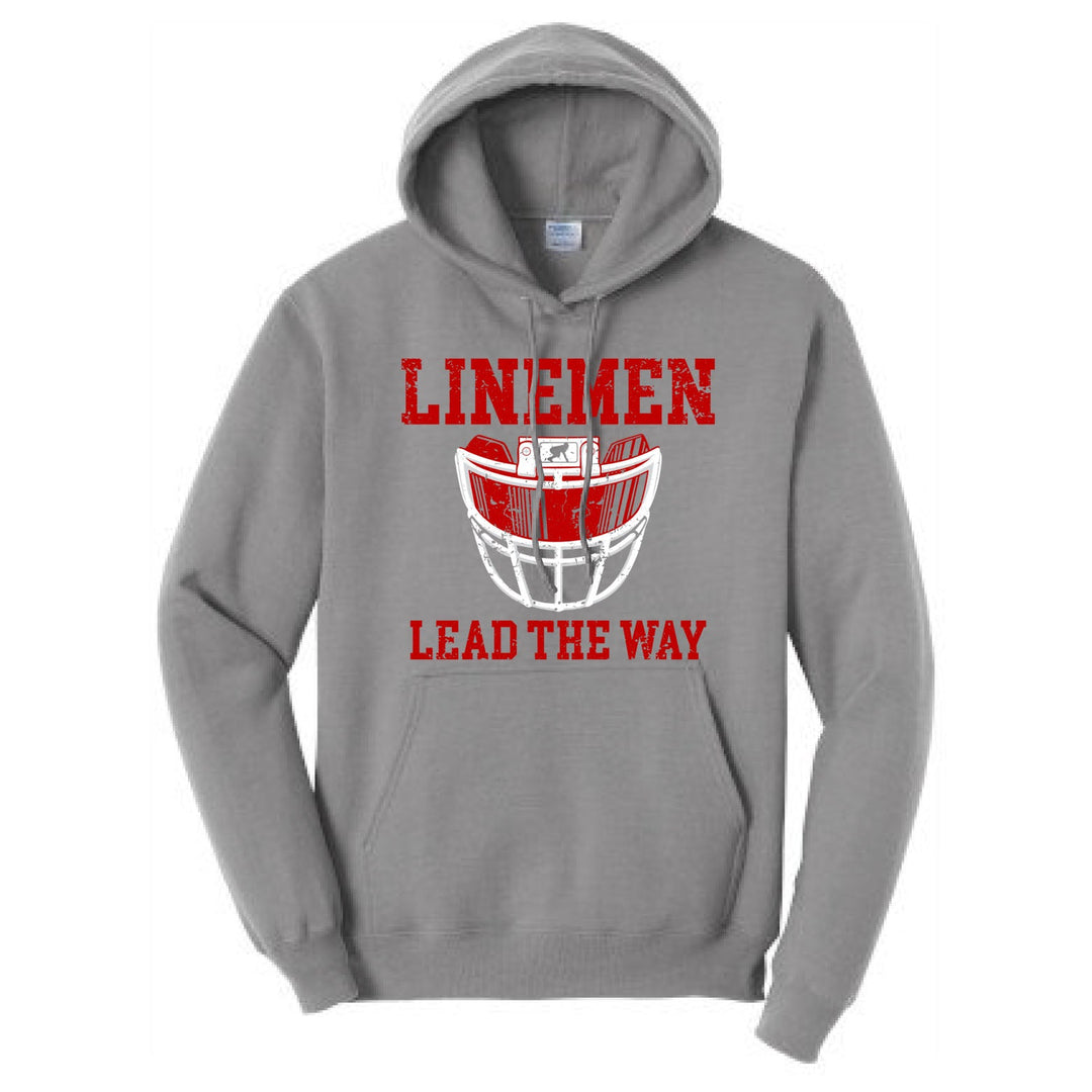 LINEMEN LEAD THE WAY (Red) - Hoodie