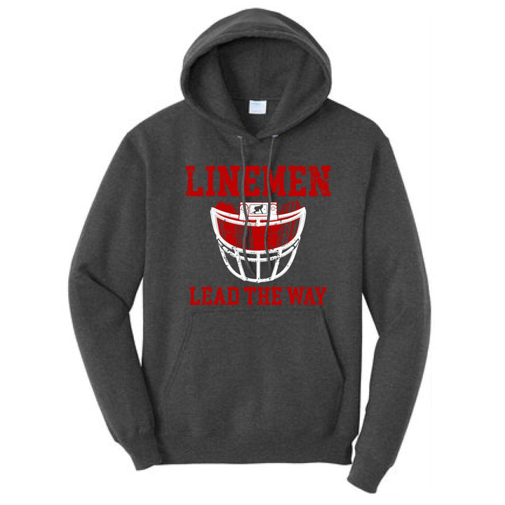 LINEMEN LEAD THE WAY (Red) - Hoodie