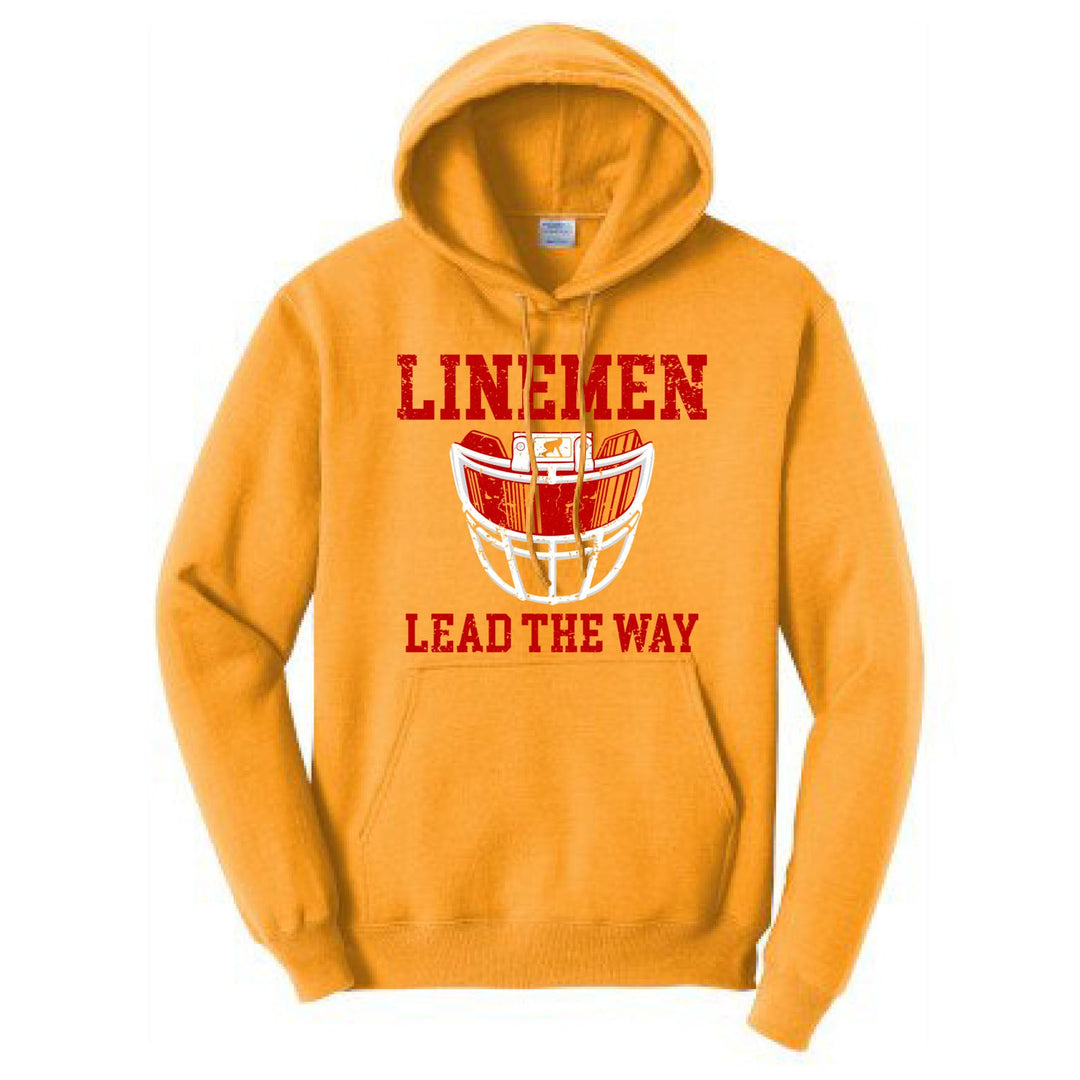 LINEMEN LEAD THE WAY (Red) - Hoodie