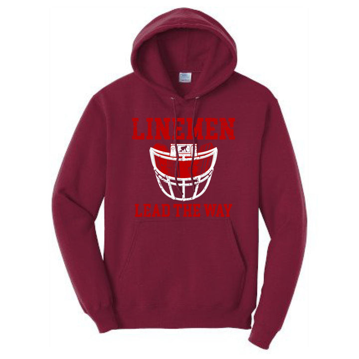LINEMEN LEAD THE WAY (Red) - Hoodie