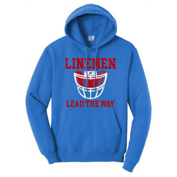 LINEMEN LEAD THE WAY (Red) - Hoodie