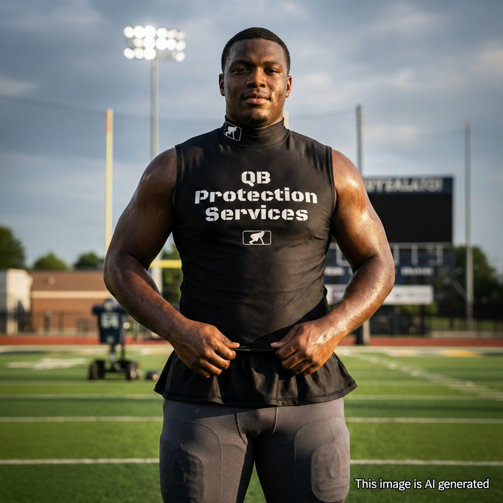 QB PROTECTION SERVICES Mock Neck Sleeveless Compression Top+Shirt