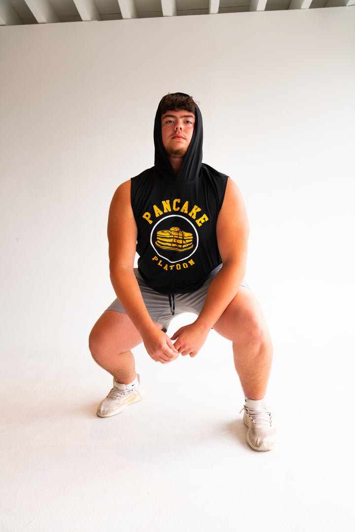PANCAKE PLATOON - Hooded Muscle Tee