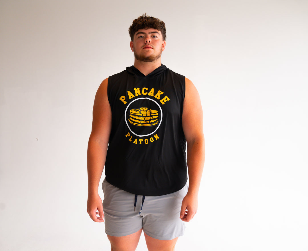 PANCAKE PLATOON - Hooded Muscle Tee