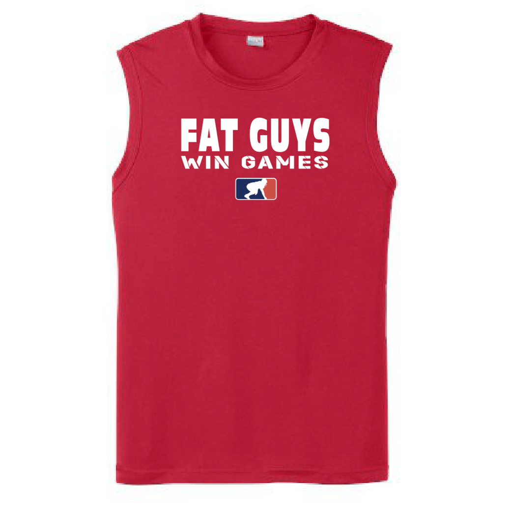 FAT GUYS WIN GAMES - Muscle T-Shirt