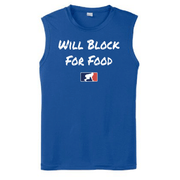 WILL BLOCK FOR FOOD - Muscle T-Shirt