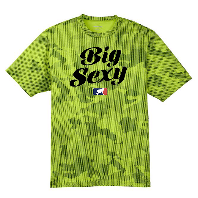 BIG SEXY (Black) - Hex Camo Performance Tee