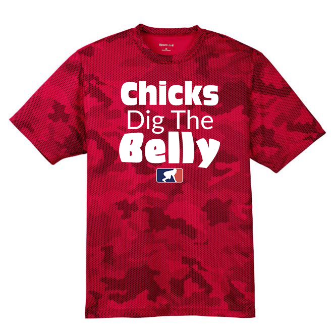 CHICKS DIG THE BELLY - Hex Camo Performance Tee