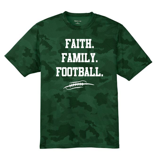 FAITH FAMILY FOOTBALL - Hex Camo Performance Tee