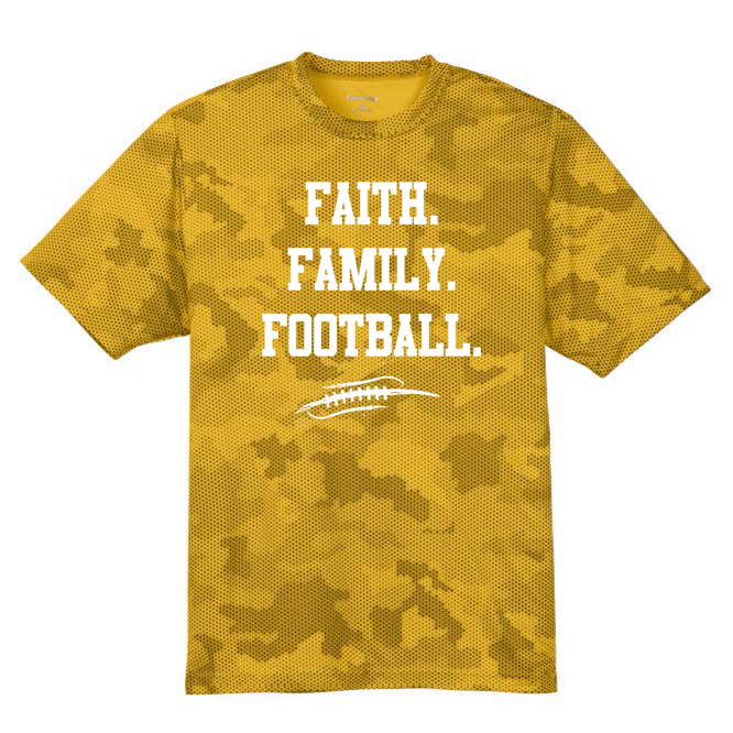 FAITH FAMILY FOOTBALL - Hex Camo Performance Tee