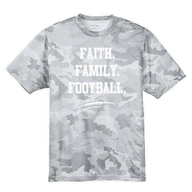 FAITH FAMILY FOOTBALL - Hex Camo Performance Tee