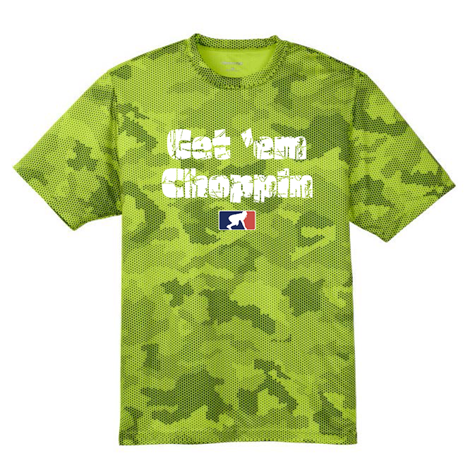 GET EM CHOPPIN - Hex Camo Performance Tee