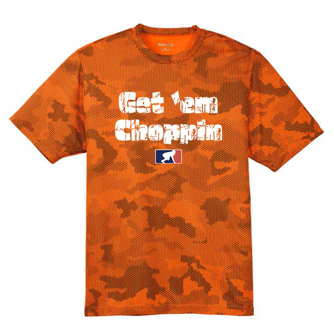 GET EM CHOPPIN - Hex Camo Performance Tee