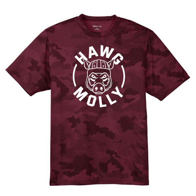 HAWG MOLLY (White) - Hex Camo Performance Tee