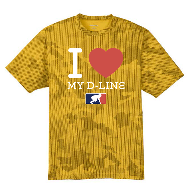 I <3 MY D-LINE - Hex Camo Performance Tee