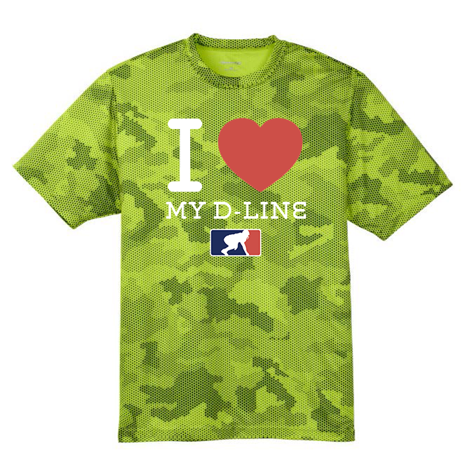 I <3 MY D-LINE - Hex Camo Performance Tee