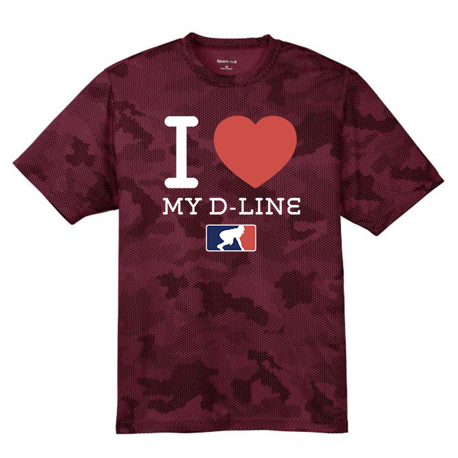 I <3 MY D-LINE - Hex Camo Performance Tee