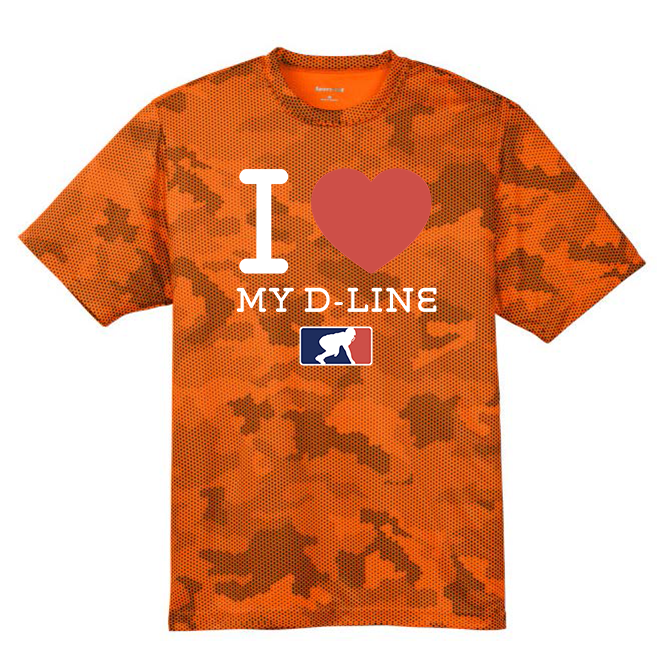 I <3 MY D-LINE - Hex Camo Performance Tee