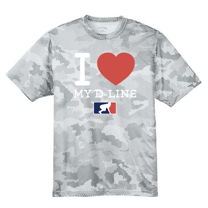 I <3 MY D-LINE - Hex Camo Performance Tee