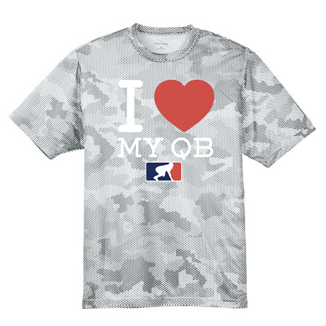 I <3 MY QB - Hex Camo Performance Tee