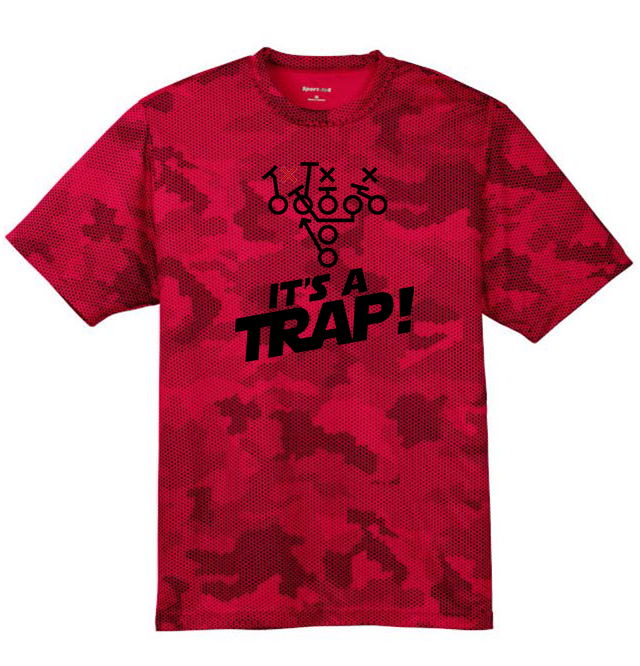 ITS A TRAP! (Black) - Hex Camo Performance Tee