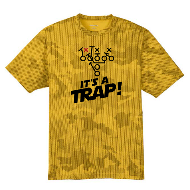 ITS A TRAP! (Black) - Hex Camo Performance Tee