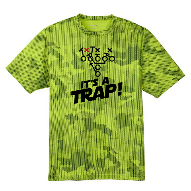 ITS A TRAP! (Black) - Hex Camo Performance Tee