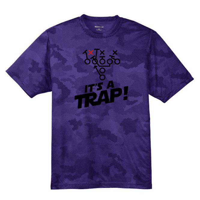 ITS A TRAP! (Black) - Hex Camo Performance Tee