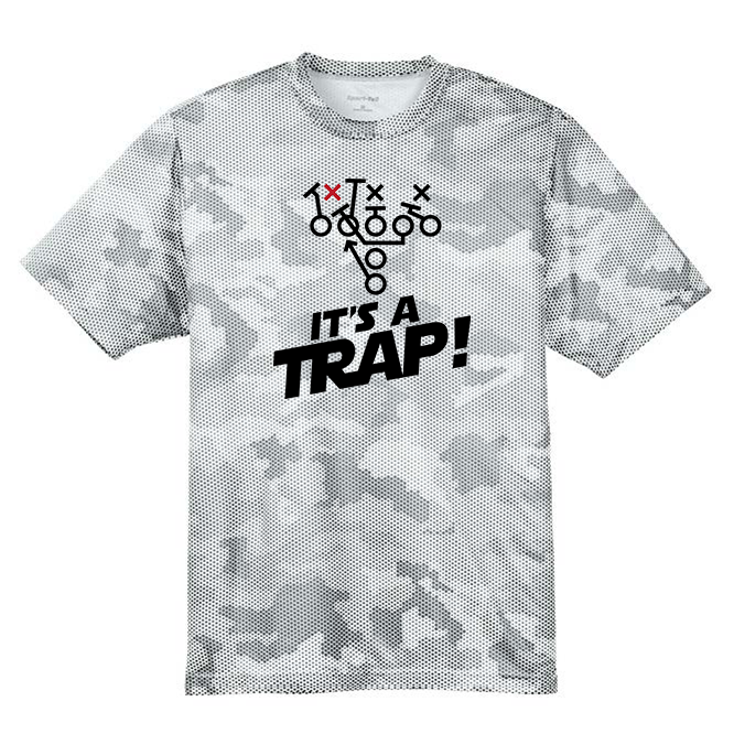 ITS A TRAP! (Black) - Hex Camo Performance Tee