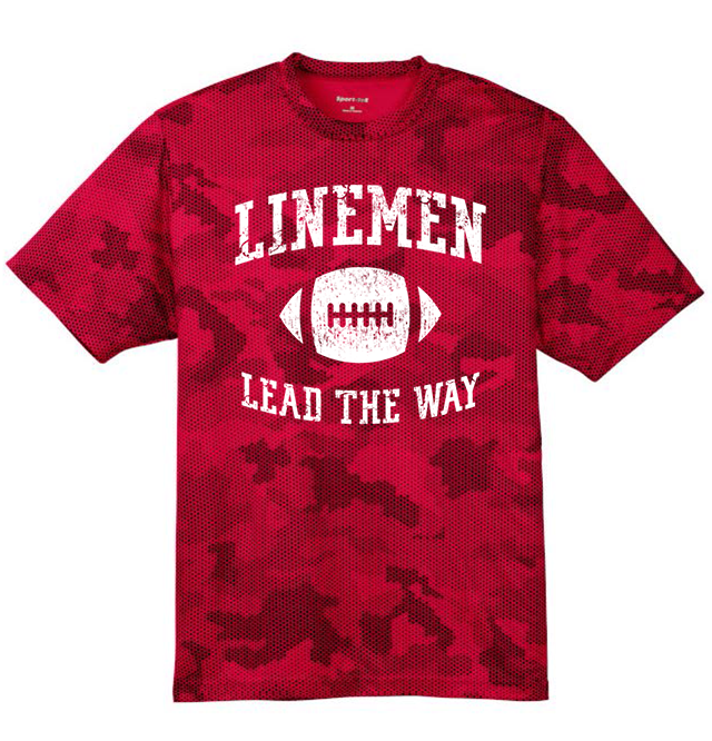 LINEMEN LEAD THE WAY - Hex Camo Performance Tee