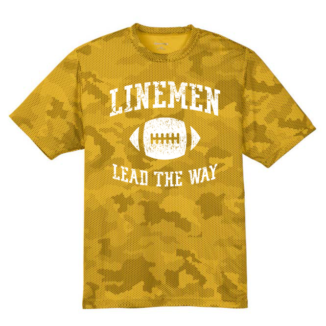 LINEMEN LEAD THE WAY - Hex Camo Performance Tee