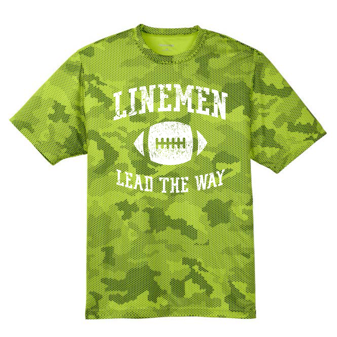 LINEMEN LEAD THE WAY - Hex Camo Performance Tee