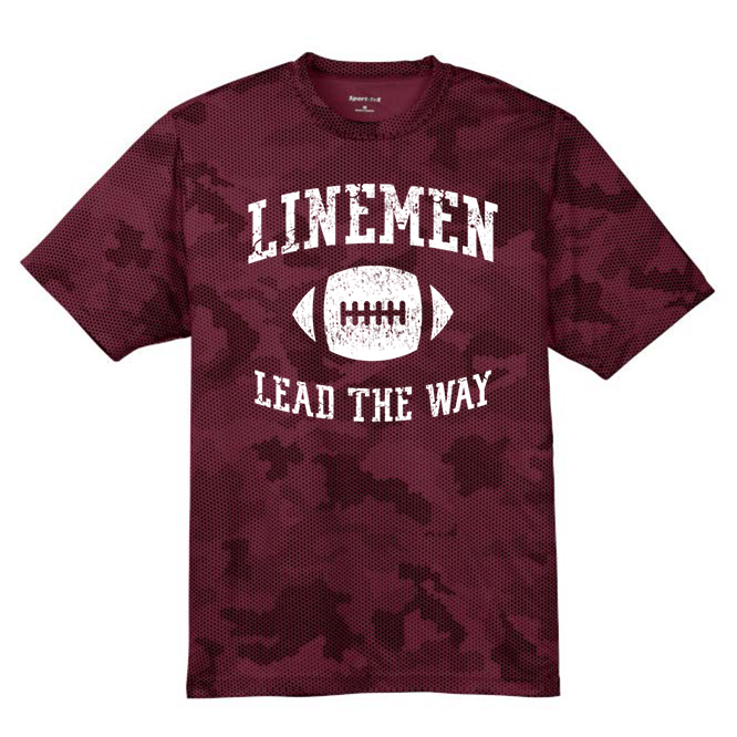 LINEMEN LEAD THE WAY - Hex Camo Performance Tee