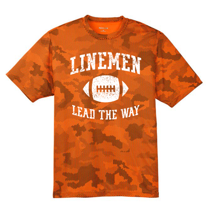 LINEMEN LEAD THE WAY - Hex Camo Performance Tee