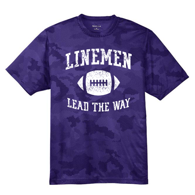 LINEMEN LEAD THE WAY - Hex Camo Performance Tee