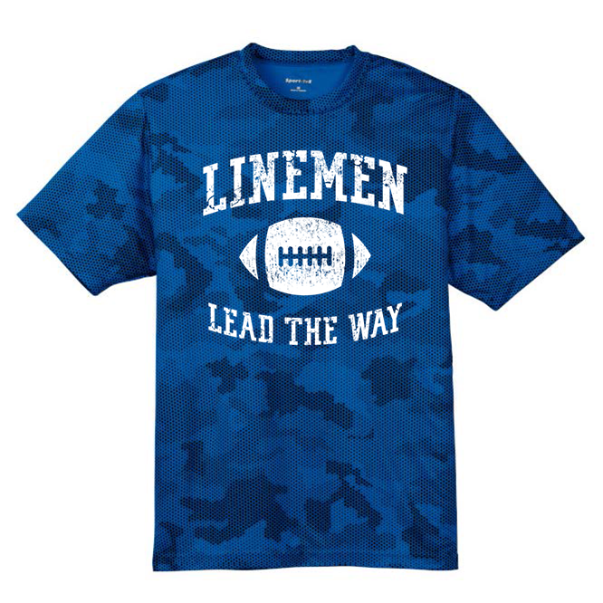 LINEMEN LEAD THE WAY - Hex Camo Performance Tee