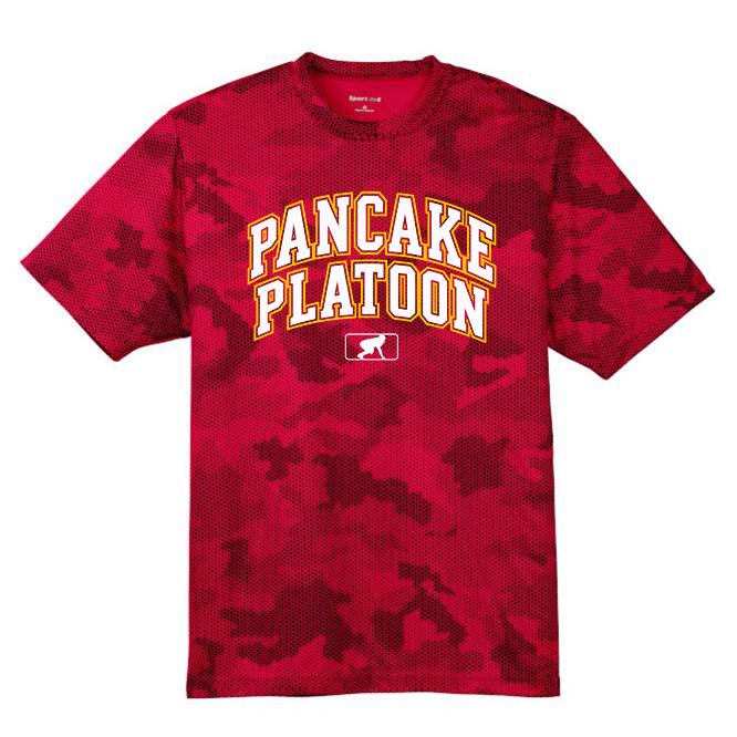 PANCAKE PLATOON (Collegiate) - Hex Camo Performance Tee