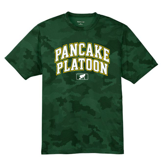 PANCAKE PLATOON (Collegiate) - Hex Camo Performance Tee