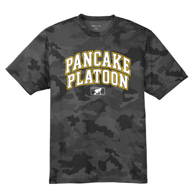 PANCAKE PLATOON (Collegiate) - Hex Camo Performance Tee