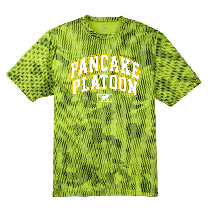 PANCAKE PLATOON (Collegiate) - Hex Camo Performance Tee